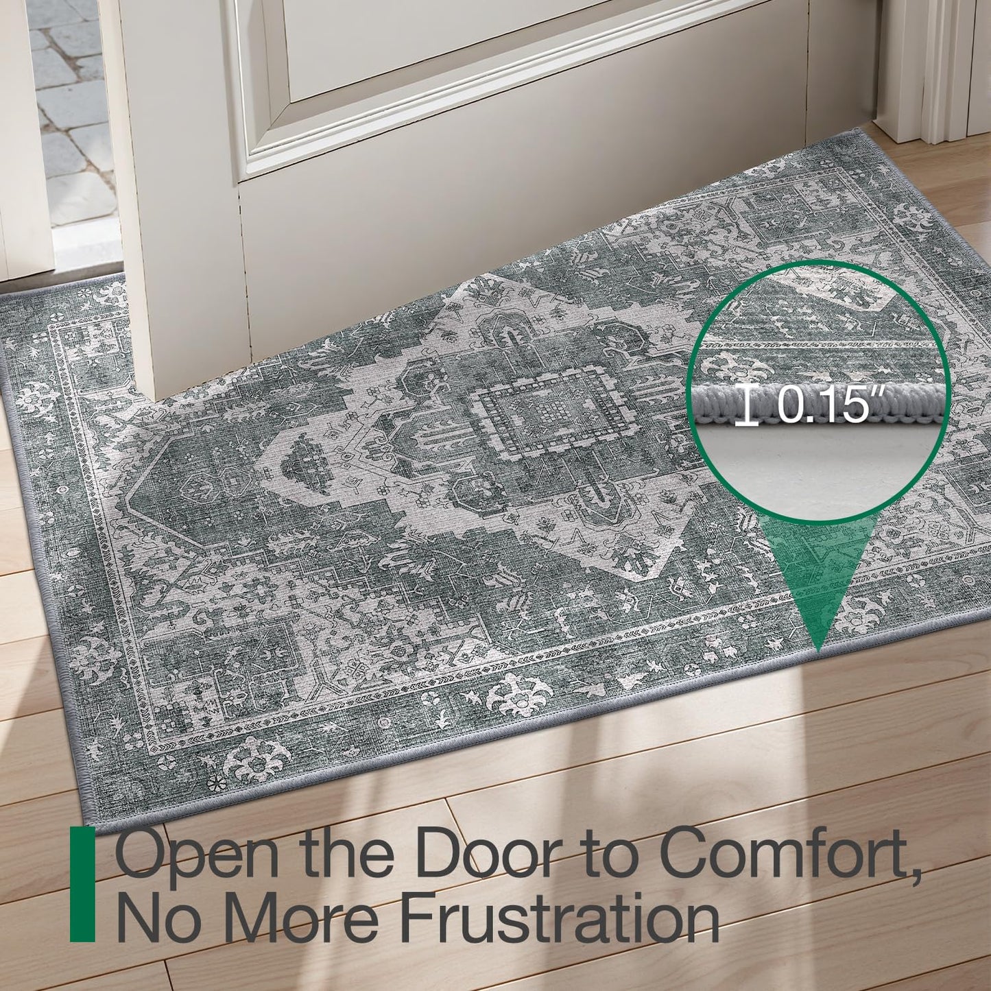 Ultra Thin Indoor Mats Oriental Time Weave Series