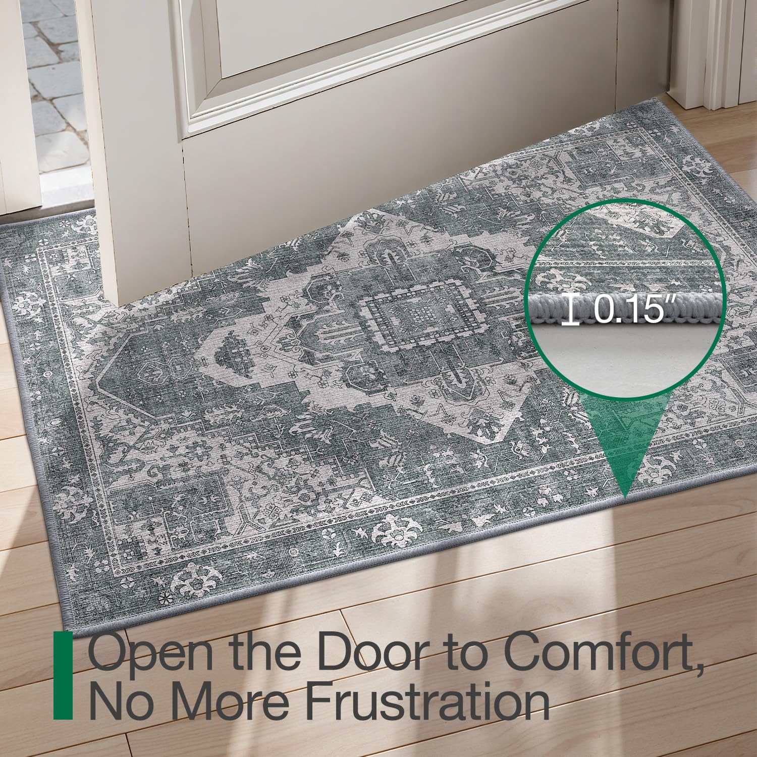 Ultra Thin Indoor Mats Oriental Time Weave Series