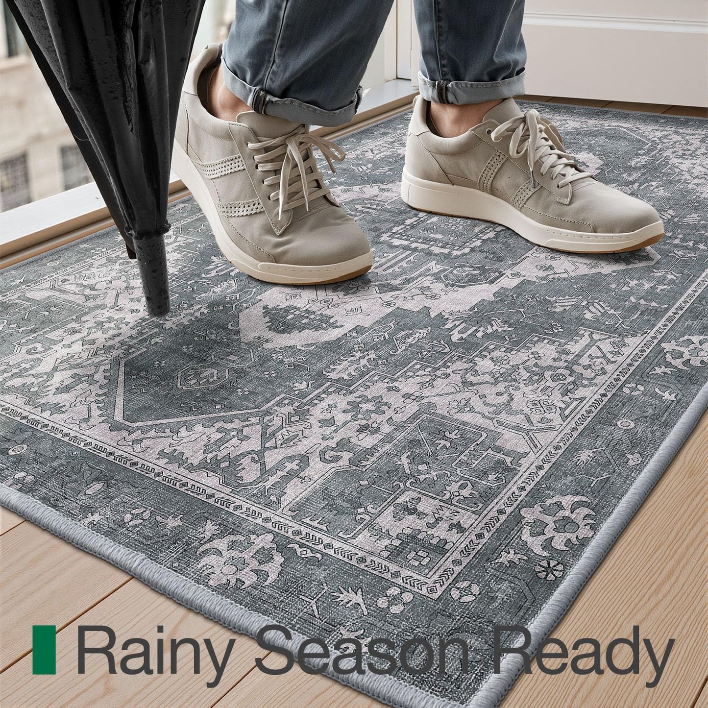 Ultra Thin Indoor Mats Oriental Time Weave Series