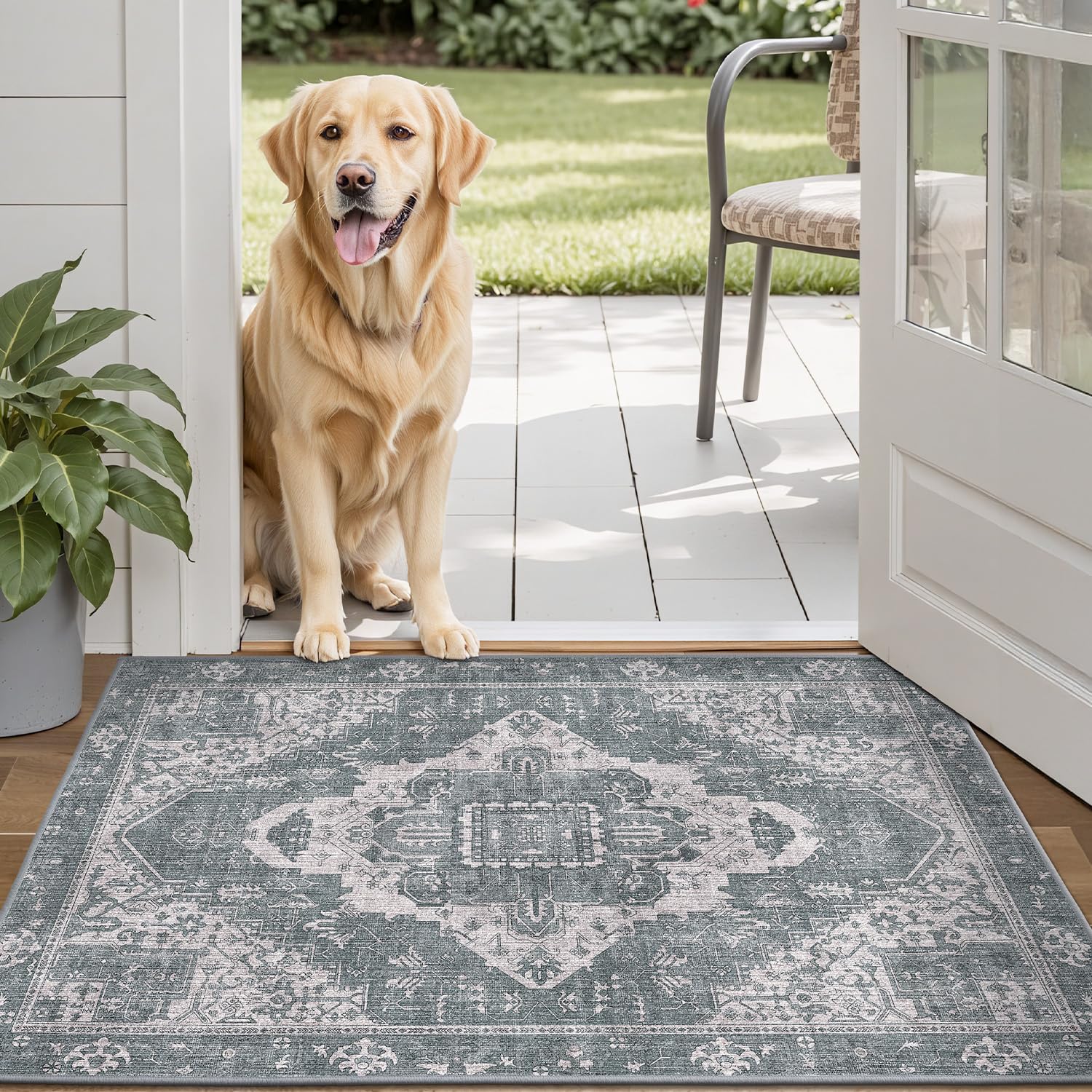 Ultra Thin Indoor Mats Oriental Time Weave Series