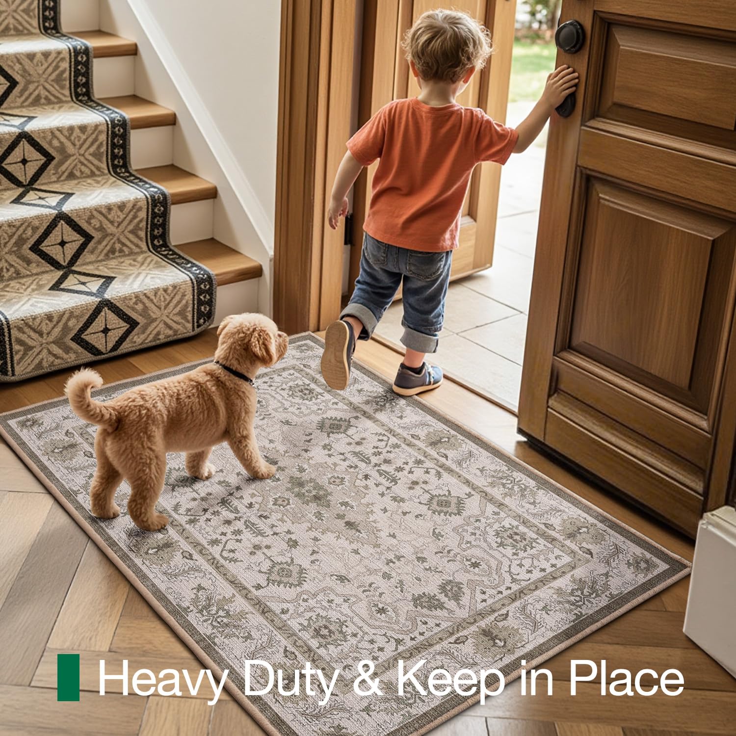 Ultra Thin Indoor Mats Oriental Time Weave Series