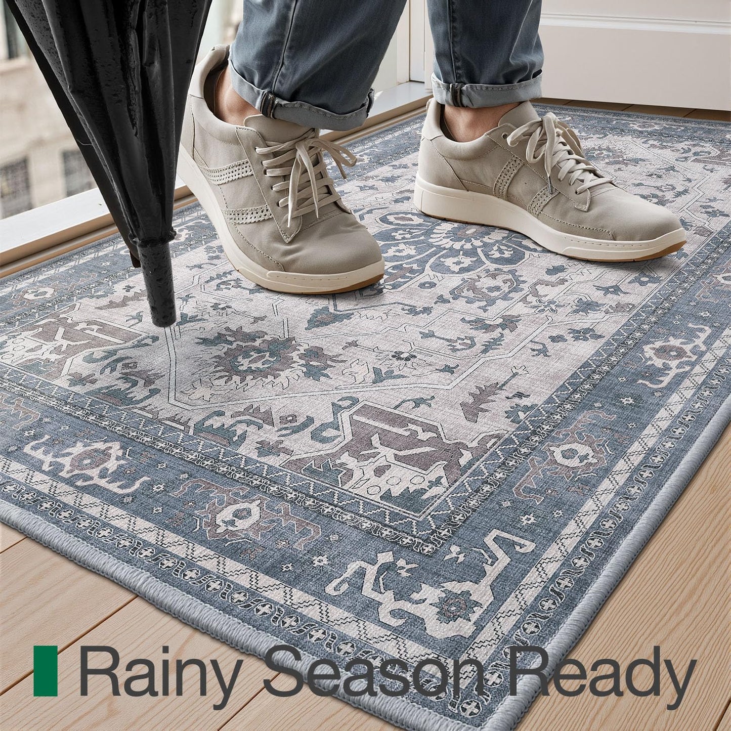 Ultra Thin Indoor Mats Oriental Time Weave Series