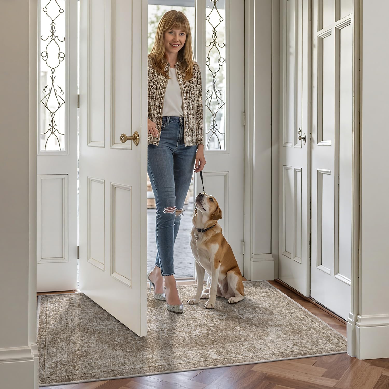 Ultra Thin Indoor Mats Oriental Time Weave Series