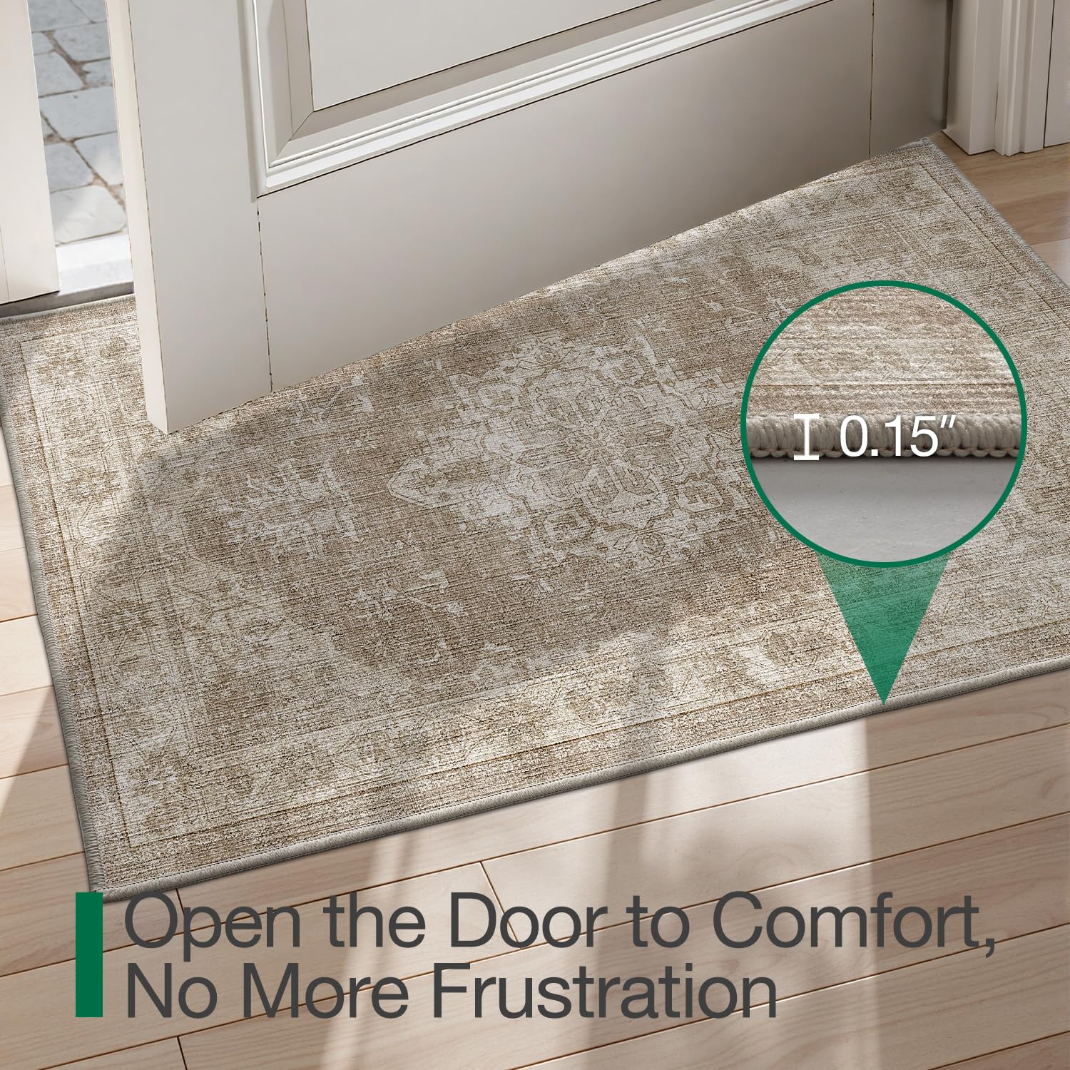 Ultra Thin Indoor Mats Oriental Time Weave Series