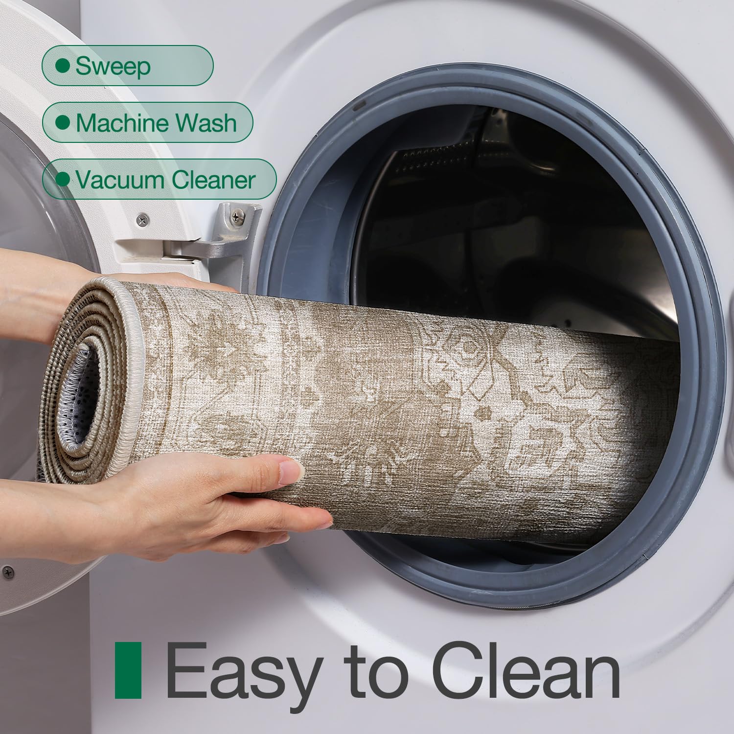 Ultra Thin Indoor Mats Oriental Time Weave Series